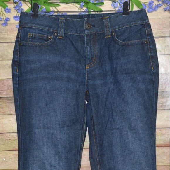 Ann Taylor Jeans Womens Size 10 Curvy Fit Lindsay Waist Blue Denim Straight Leg - Picture 2 of 9